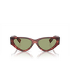 Miu Miu MU 03ZS Sunglasses 12Q60D striped garnet - product thumbnail 1/3