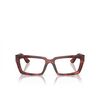 Miu Miu MU 04XV Eyeglasses 12Q1O1 striped bordeaux - product thumbnail 1/3