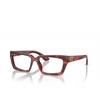 Miu Miu MU 04XV Eyeglasses 12Q1O1 striped bordeaux - product thumbnail 2/3