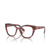 Miu Miu MU 05XV Eyeglasses 12Q1O1 striped bordeaux - product thumbnail 2/3