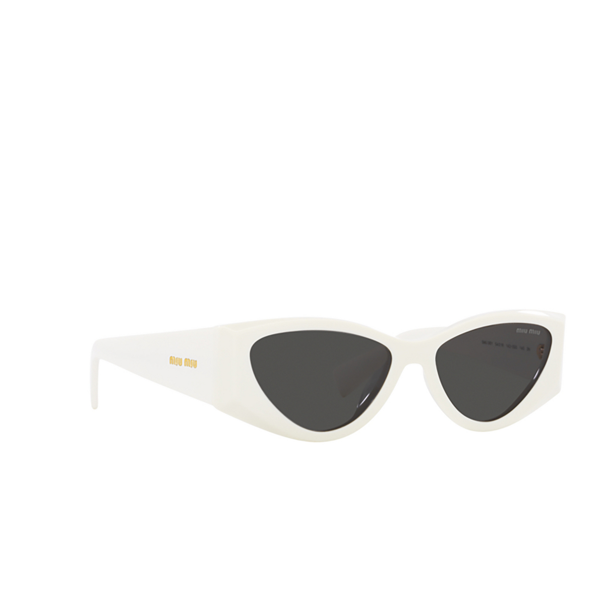 Miu Miu MU 06YS Sunglasses 1425S0 White - three-quarters view