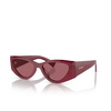 Miu Miu MU 06YS Sunglasses 16H08S striped bordeaux - product thumbnail 2/3