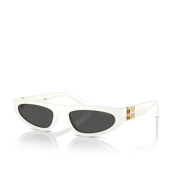 Miu Miu MU 07ZS Sunglasses 1425S0 white ivory - three-quarters view
