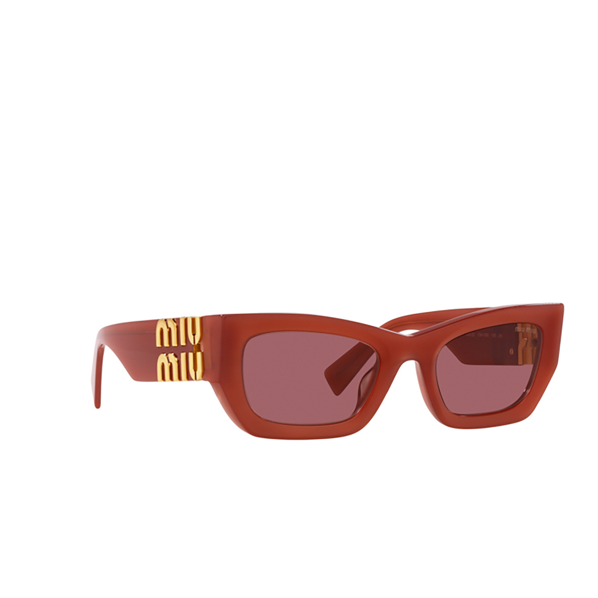 Miu Miu MU 09WS Sunglasses 10M08S Cognac Opal - three-quarters view