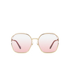Miu Miu MU 52WS Sunglasses ZVN04Z pale gold - product thumbnail 1/3