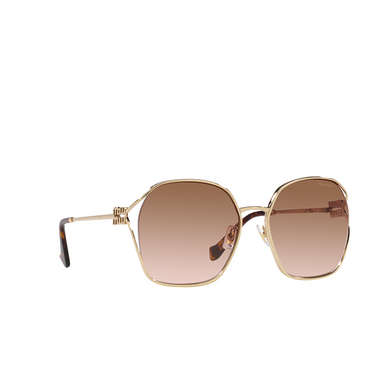 Occhiali da sole Miu Miu MU 52WS ZVN0A6 pale gold - tre quarti