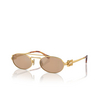 Miu Miu MU 54ZS Sunglasses 5AK40D gold - product thumbnail 2/3