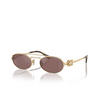 Miu Miu MU 54ZS Sunglasses ZVN70D pale gold - product thumbnail 2/3