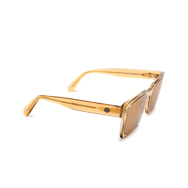 Gafas de sol Moncler ARCSECOND 57G shiny beige - Vista tres cuartos