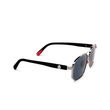 Moncler FLAPERON Sunglasses 14V shiny light ruthenium - three-quarters view
