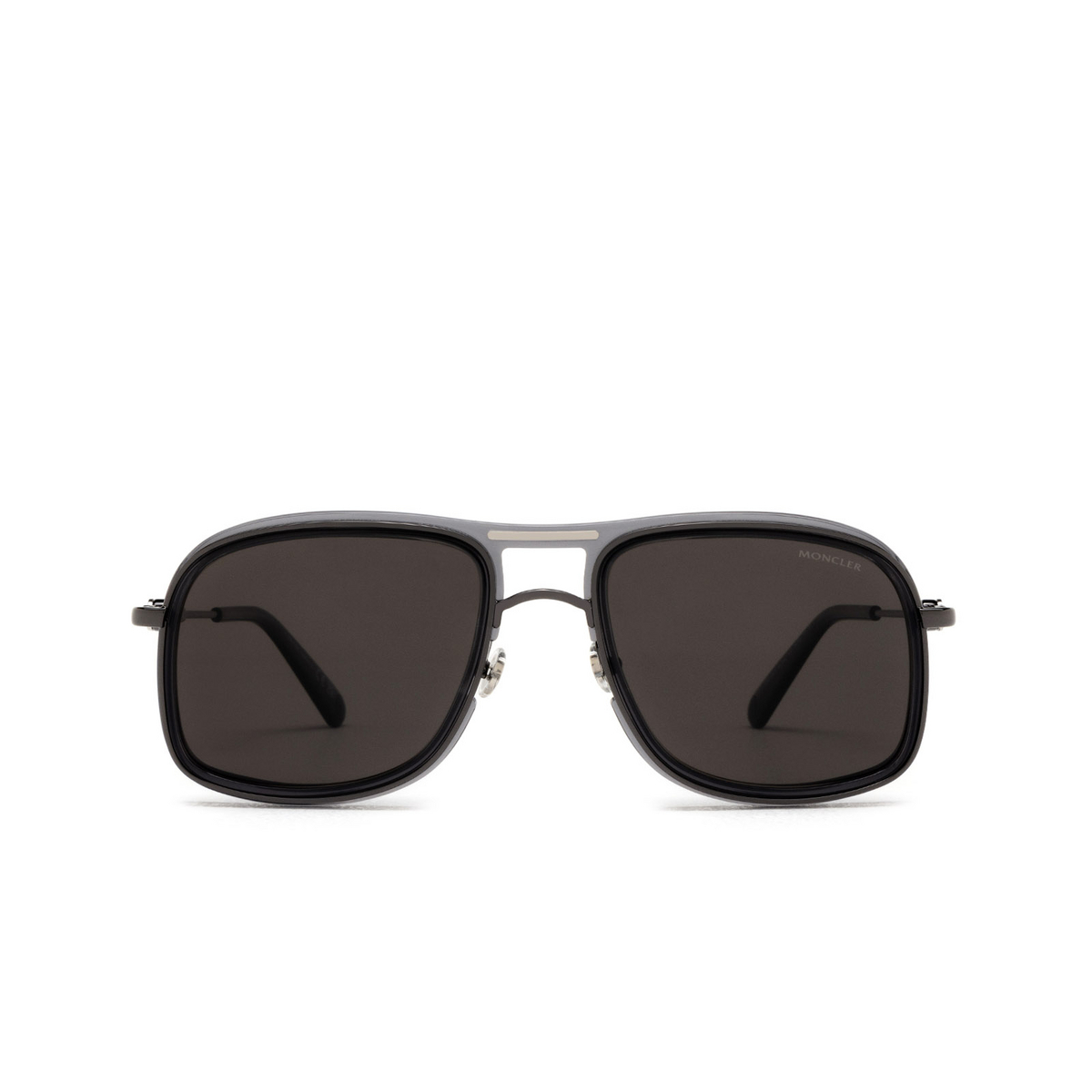 Moncler KONTOUR Sunglasses 01D Shiny Black - front view