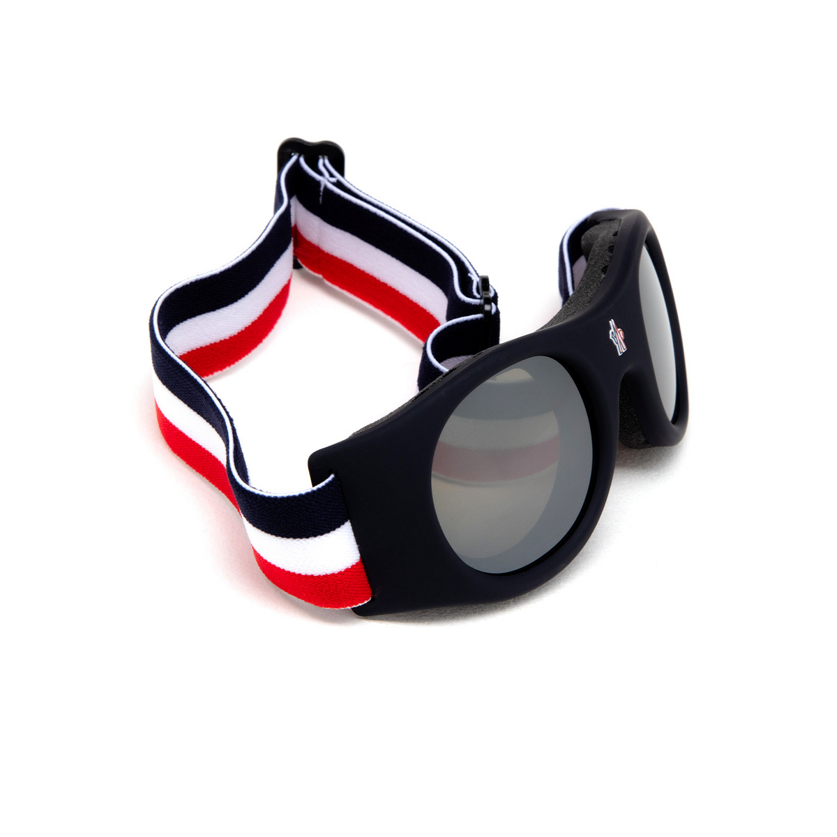 Moncler MASK Sunglasses 92C Blue - three-quarters view