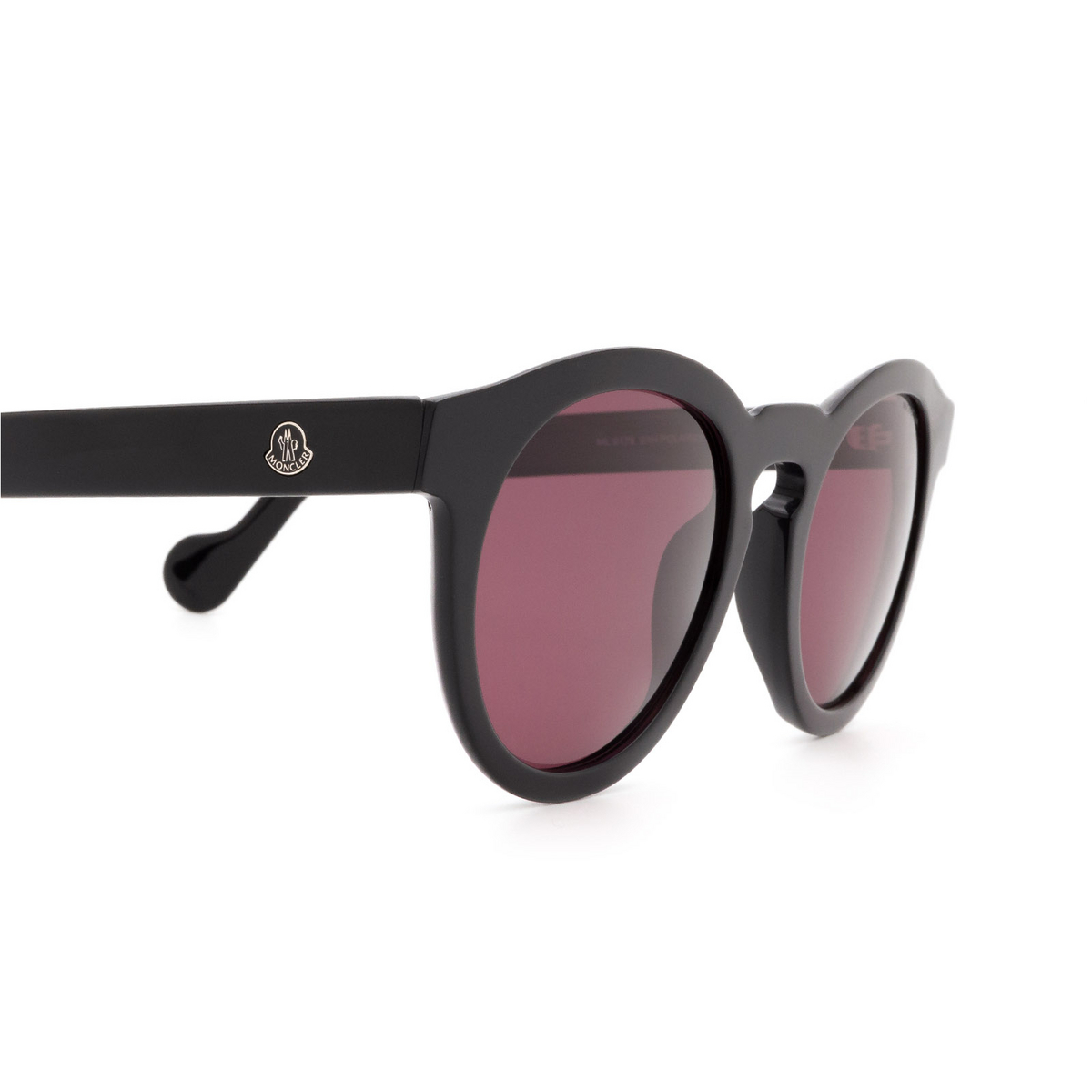 Moncler ML0175 Sunglasses 01H Shiny Black - 3/3