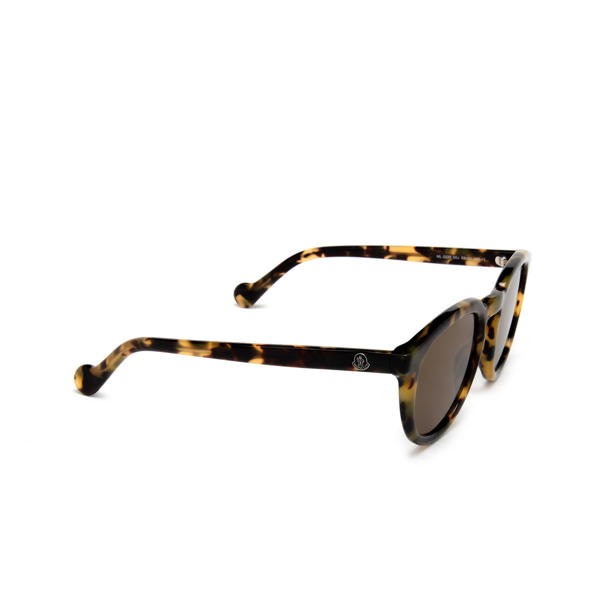 Moncler ML0229 Sunglasses 55J Havana - 2/3
