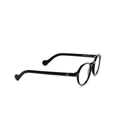 Moncler ML5030 Eyeglasses 001 black - three-quarters view