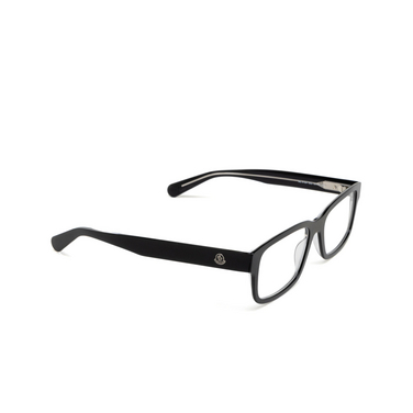 Moncler ML5124 Eyeglasses 003 black - three-quarters view
