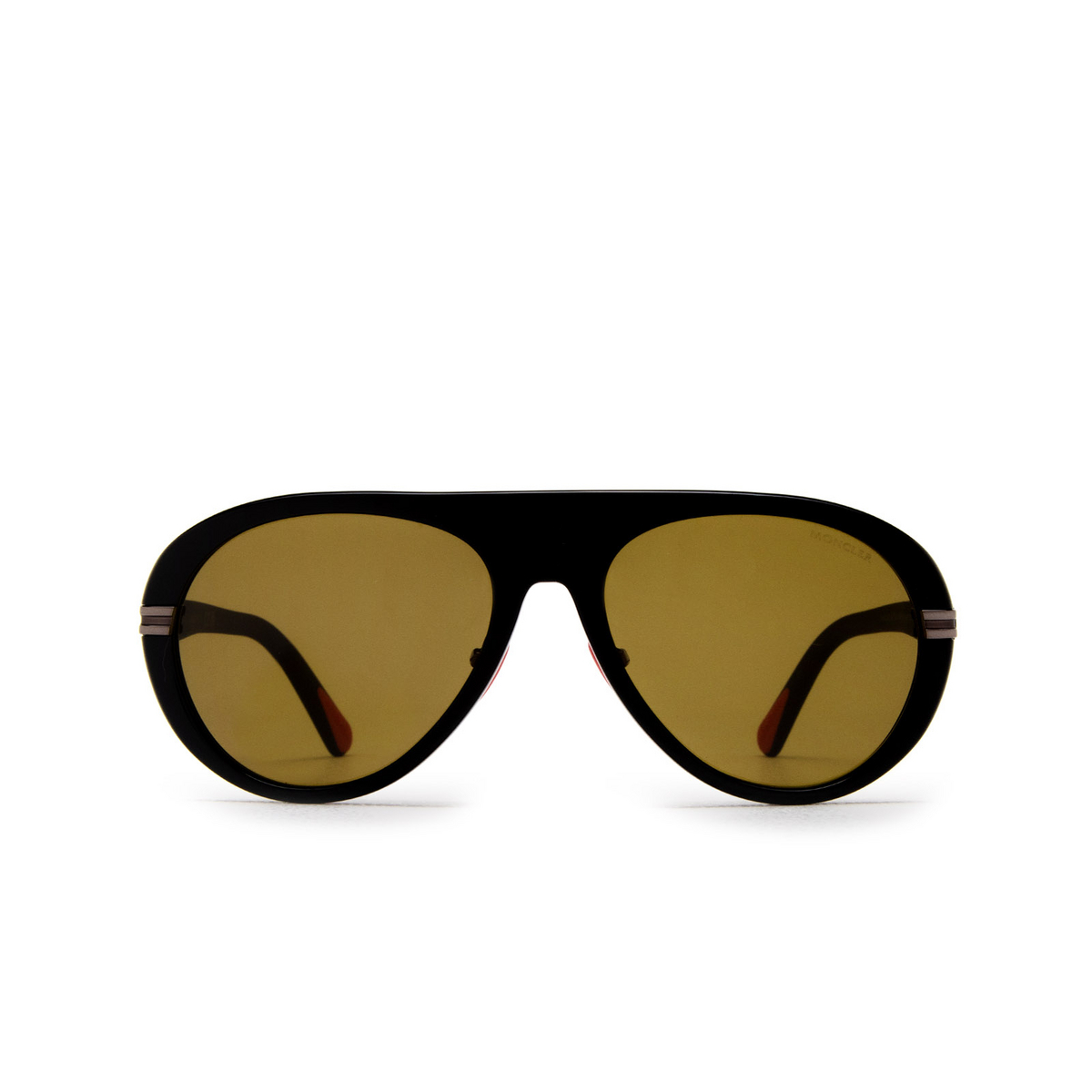 Moncler NAVIGAZE Sunglasses 01H Shiny Black - front view