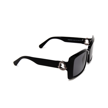Gafas de sol Moncler PROMENADE 01A shiny black - Vista tres cuartos