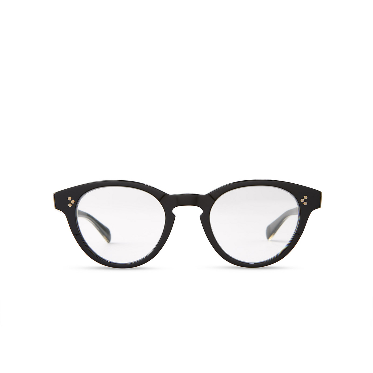 Mr. Leight AUDREY C Eyeglasses BK-12KG Black-12K White Gold - front view