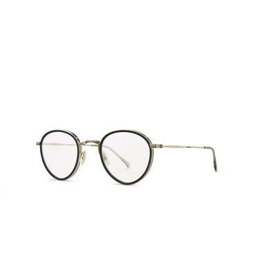 Mr. Leight BRISTOL C Eyeglasses BK-12KG black-12k white gold - three-quarters view