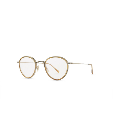 Mr. Leight BRISTOL C Eyeglasses mrrye-12kg marbled rye-12k white gold - three-quarters view
