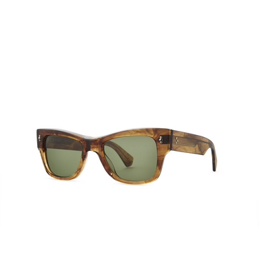 Mr. Leight DUKE S Sunglasses MRRYE-12KG/BOXGRN marbled rye-12k white gold - three-quarters view