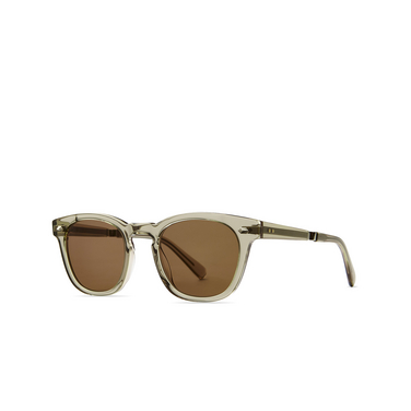 Mr. Leight HANALEI S Sunglasses oi-wg/konbrn olivine-white gold - three-quarters view