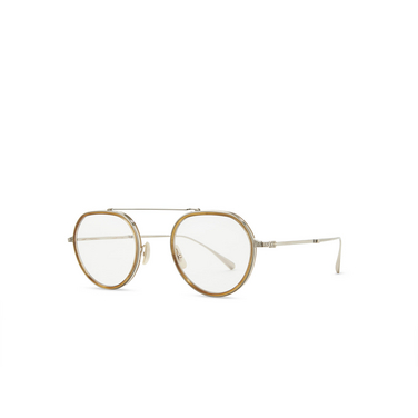 Mr. Leight KINGSTON C Eyeglasses mrrye-12kg marbled rye-12k white gold - three-quarters view