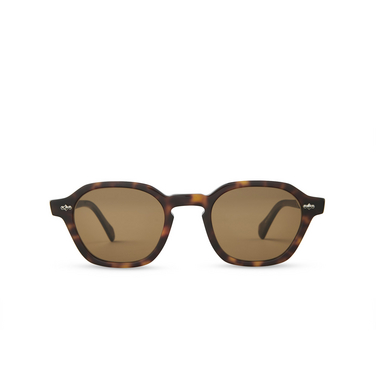 Mr. Leight RELL S Sunglasses HKT-12KG/MOJBRN hickory tortoise-12k white gold - front view