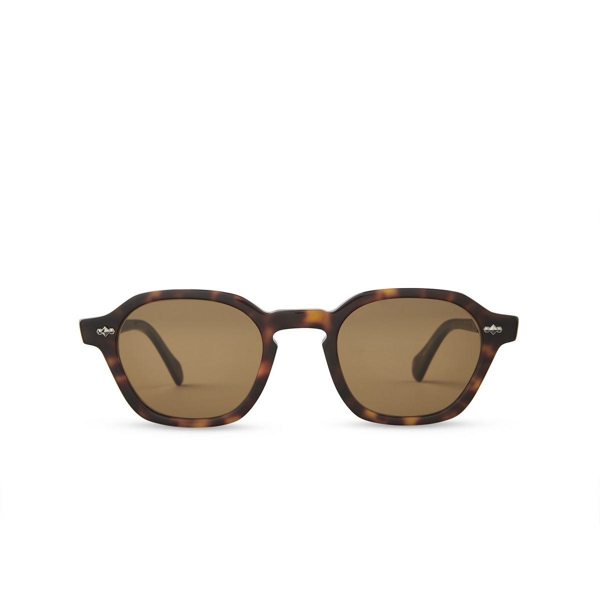 Mr. Leight RELL S Sunglasses HKT-12KG/MOJBRN Hickory Tortoise-12K White Gold - front view