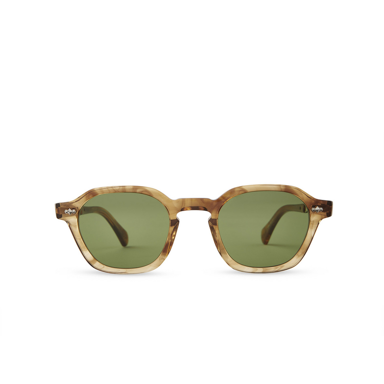 Mr. Leight RELL S Sunglasses MRRYE-12KG/BOXGRN marbled rye-12k white gold - 1/4