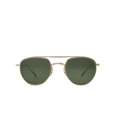 Mr. Leight ROKU II S Sunglasses 12KG-MBZ/GRN 12k white gold-matte bronze/green - front view