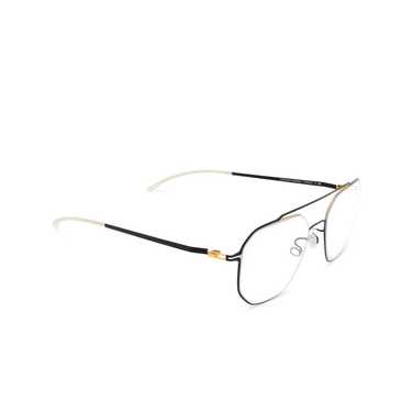 Mykita ARVO Eyeglasses 167 gold/jet black - three-quarters view