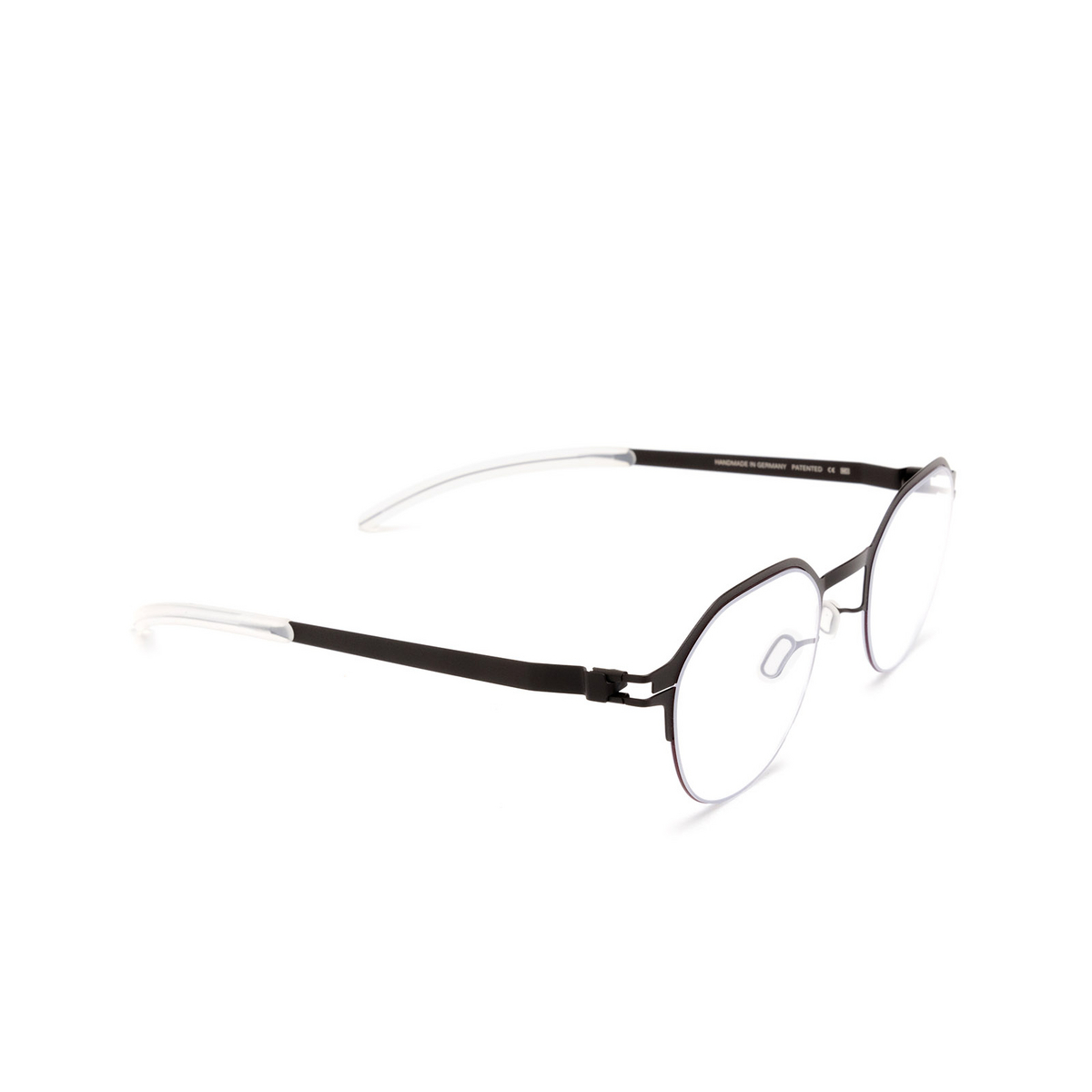 Mykita DORIAN Eyeglasses 541 Ebony Brown/Cranberry - three-quarters view