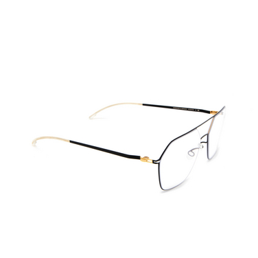 Mykita JELVA Korrektionsbrillen 167 gold/jet black - Dreiviertelansicht