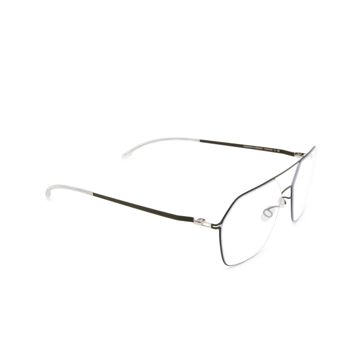 Mykita JELVA Eyeglasses 399 Camou Green/Silver - three-quarters view