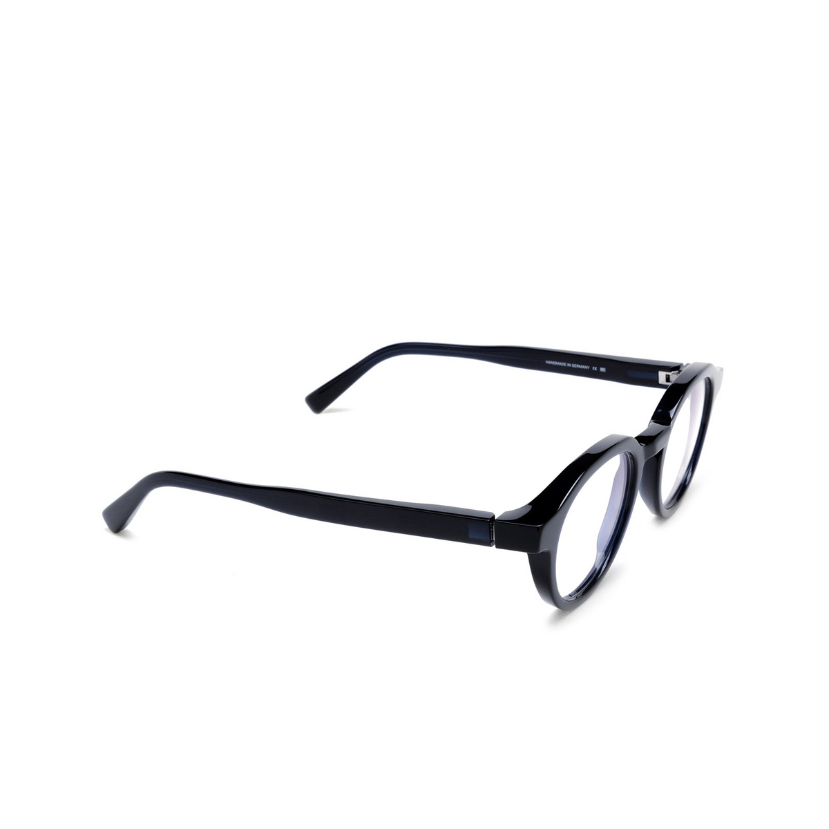 Mykita NIAM Eyeglasses 771 C154 Milky Indigo/Shiny Silver - three-quarters view