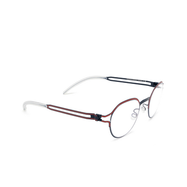 Mykita VAASA Eyeglasses 542 navy/rusty red - three-quarters view