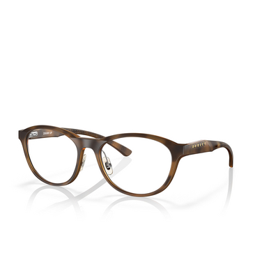 Oakley DRAW UP Eyeglasses 805702 satin brown tortoise - three-quarters view