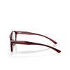 Occhiali da vista Oakley DRAW UP 805703 polished transparent brick red - anteprima prodotto 3/4