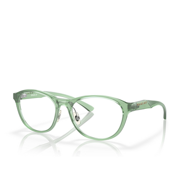 Oakley DRAW UP Eyeglasses 805705 polished trans jade - three-quarters view