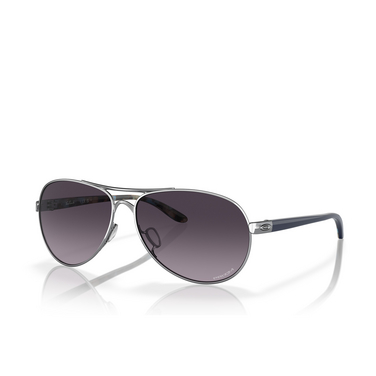 Oakley FEEDBACK Sunglasses 407940 polished chrome - three-quarters view