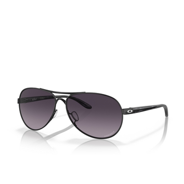 Oakley FEEDBACK Sunglasses 407945 satin black - three-quarters view