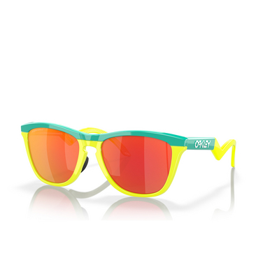 Oakley FROGSKINS HYBRID Sunglasses 928902 celeste / tennis ball yellow - three-quarters view
