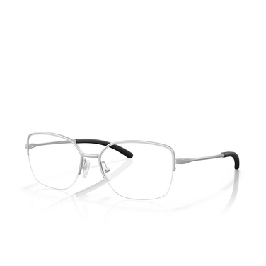 Oakley MOONGLOW Eyeglasses 300604 satin chrome - three-quarters view