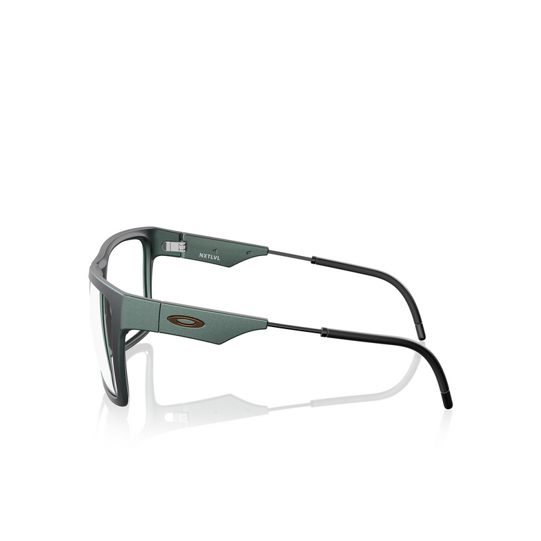 Oakley NXTLVL Eyeglasses 802807 matte dark silver / blue colorshift - 3/4