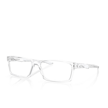 Oakley OVERHEAD Eyeglasses 806003 polished clear - three-quarters view