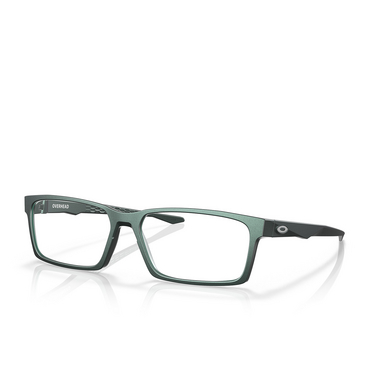 Gafas graduadas Oakley OVERHEAD 806004 matte dark silver / blue colorshift - Vista tres cuartos