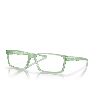 Oakley OVERHEAD Eyeglasses 806005 polished trans jade - three-quarters view