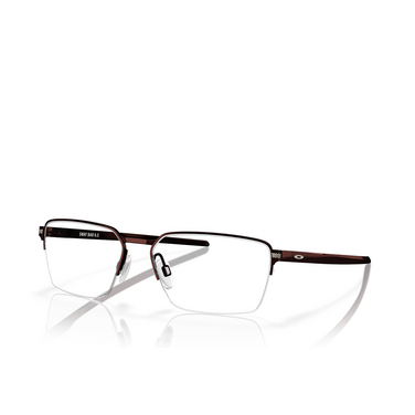 Oakley Eyeglasses 508003 matte brushed grenache - three-quarters view